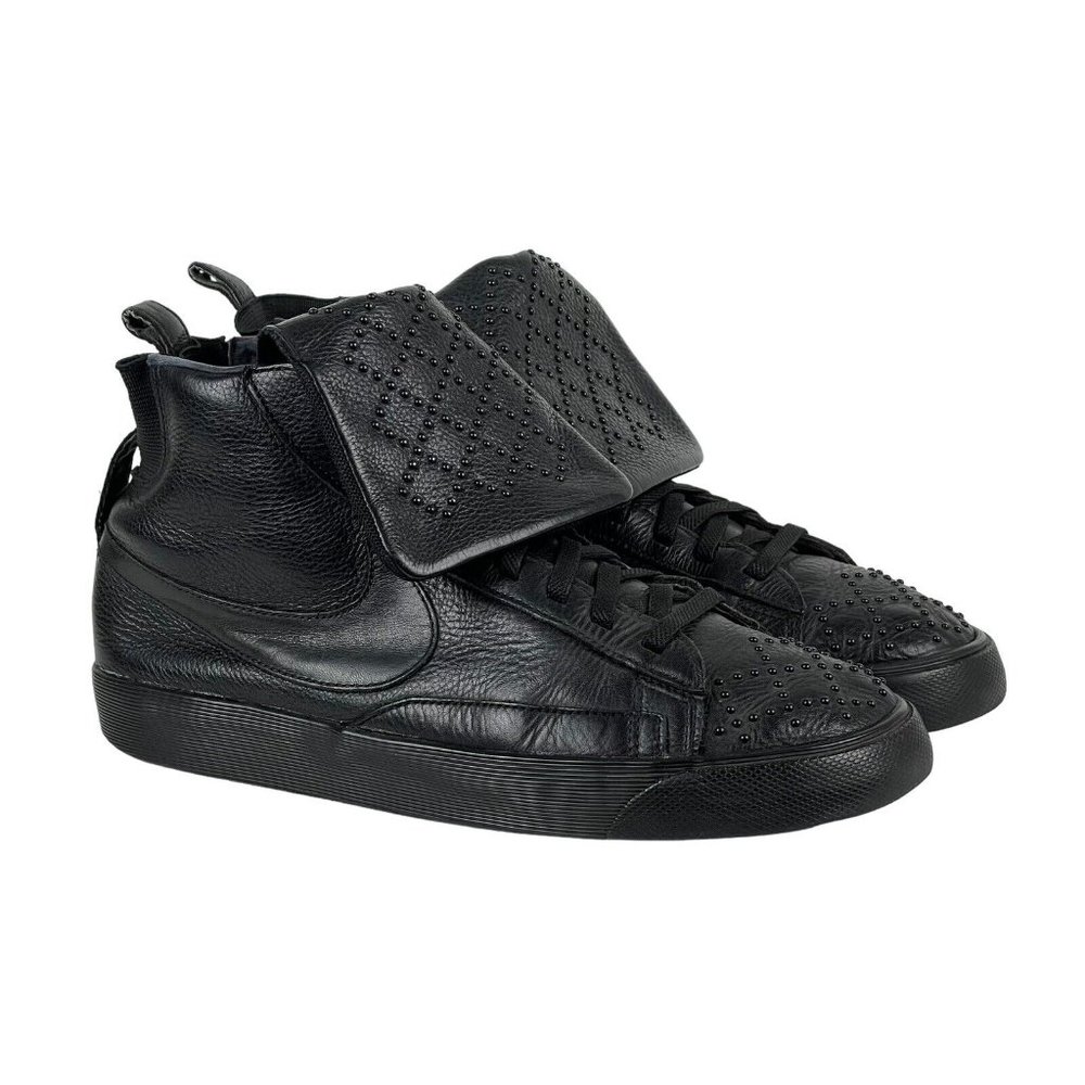 Nike Blazer Mid Twist Black Studded Sneakers Women Sz 7.5 Shoes 599387-001 READ